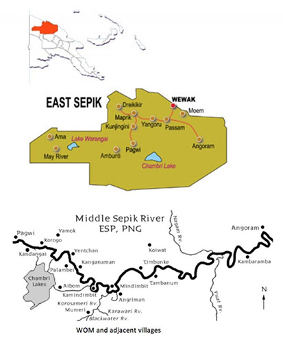 sepik river world map